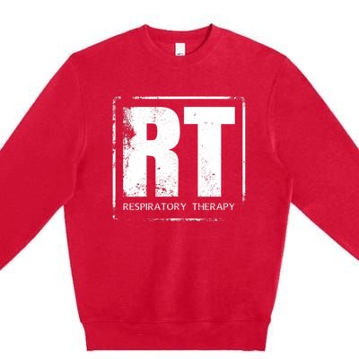 Respiratory Therapy RT FrontBack Respiratory Care Premium Crewneck Sweatshirt