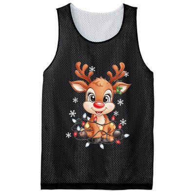 Rudolph The Red Nose Reindeer Christmas Gitfs For Mesh Reversible Basketball Jersey Tank