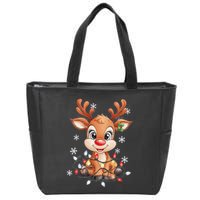 Rudolph The Red Nose Reindeer Christmas Gitfs For Zip Tote Bag