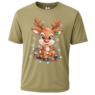 Rudolph The Red Nose Reindeer Christmas Gitfs For Performance Shirt