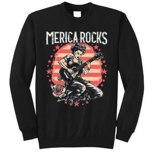 Rosie The Riveter 4th of July Country Rock Music Funny Sweatshirt