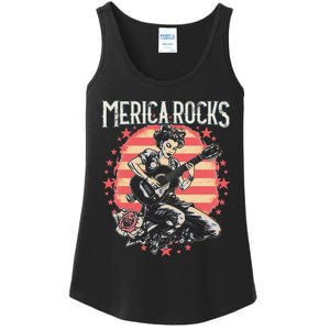 Rosie The Riveter 4th of July Country Rock Music Funny Ladies Essential Tank