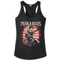 Rosie The Riveter 4th of July Country Rock Music Funny Ladies PosiCharge Competitor Racerback Tank