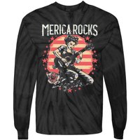 Rosie The Riveter 4th of July Country Rock Music Funny Tie-Dye Long Sleeve Shirt