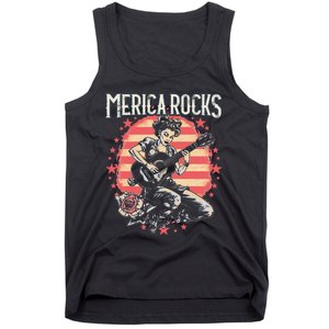 Rosie The Riveter 4th of July Country Rock Music Funny Tank Top