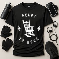 Ready To Rock Funny Rocking Chair Cooling Performance Crew T-Shirt