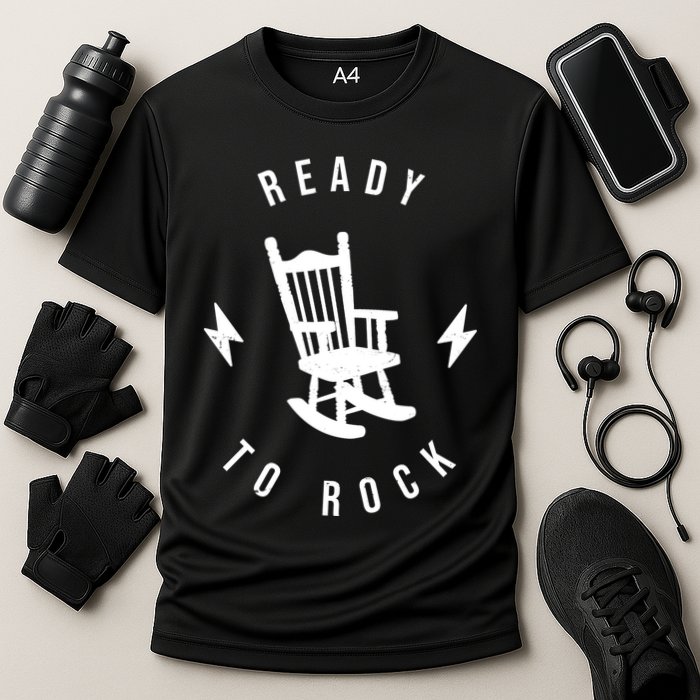 Ready To Rock Funny Rocking Chair Cooling Performance Crew T-Shirt