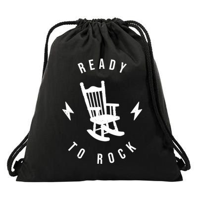 Ready To Rock Funny Rocking Chair Drawstring Bag