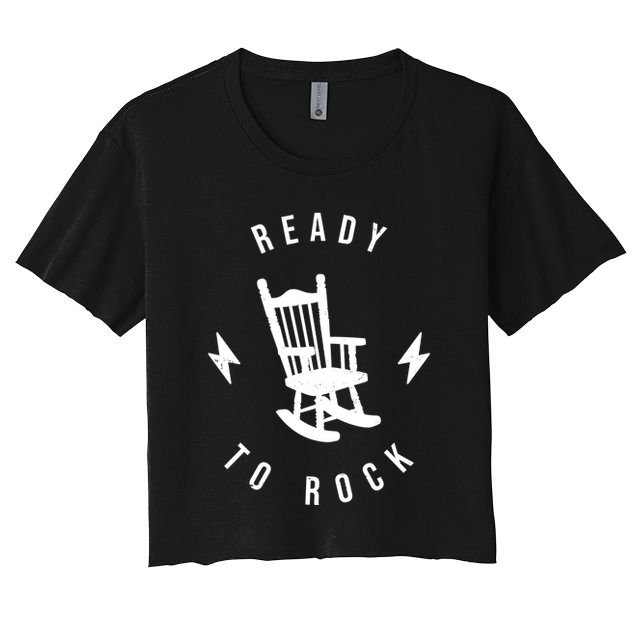 Ready To Rock Funny Rocking Chair Crop Top