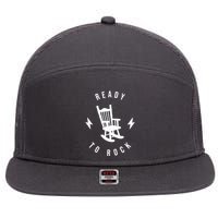 Ready To Rock Funny Rocking Chair 7 Panel Mesh Trucker Snapback Hat