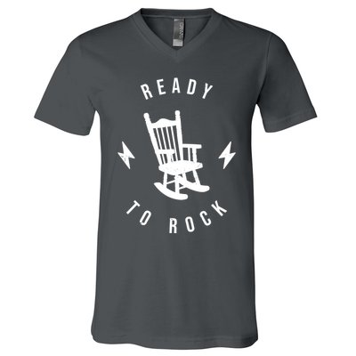 Ready To Rock Funny Rocking Chair V-Neck T-Shirt