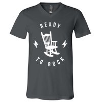 Ready To Rock Funny Rocking Chair V-Neck T-Shirt