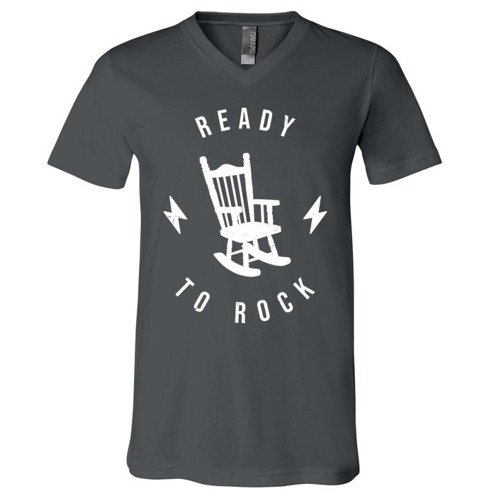 Ready To Rock Funny Rocking Chair V-Neck T-Shirt