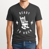 Ready To Rock Funny Rocking Chair V-Neck T-Shirt
