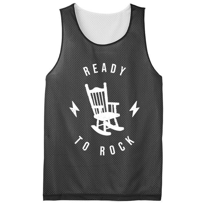 Ready To Rock Funny Rocking Chair Mesh Reversible Basketball Jersey Tank
