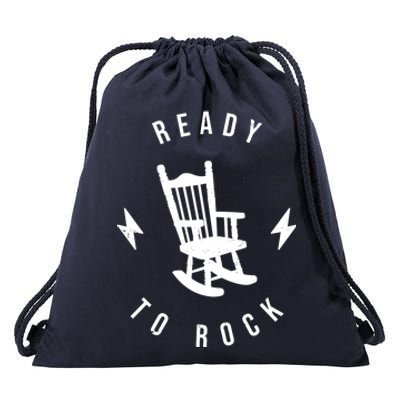 Ready To Rock Funny Rocking Chair Drawstring Bag