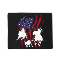 Rodeo Team Roping Horse Riding Equestrian Header Heeler Mousepad