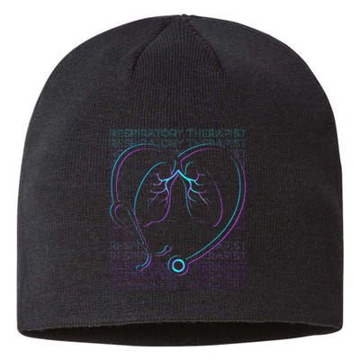 Respiratory Therapist Respiratory Therapy Retro Sustainable Beanie