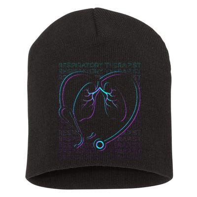 Respiratory Therapist Respiratory Therapy Retro Short Acrylic Beanie