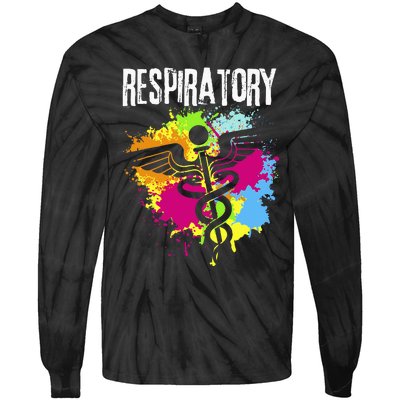 Respiratory Therapisgift Respiratory Therapy Design Tie-Dye Long Sleeve Shirt