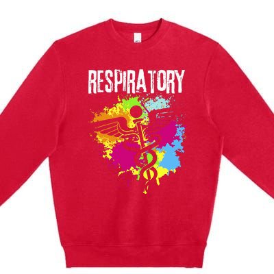 Respiratory Therapisgift Respiratory Therapy Design Premium Crewneck Sweatshirt