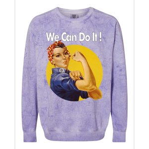 Rosie The Riveter We Can Do It Ww2 Poster Retro Gift Colorblast Crewneck Sweatshirt