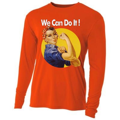 Rosie The Riveter We Can Do It Ww2 Poster Retro Gift Cooling Performance Long Sleeve Crew