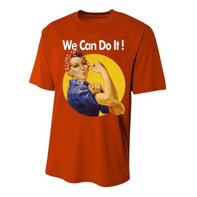 Rosie The Riveter We Can Do It Ww2 Poster Retro Gift Performance Sprint T-Shirt