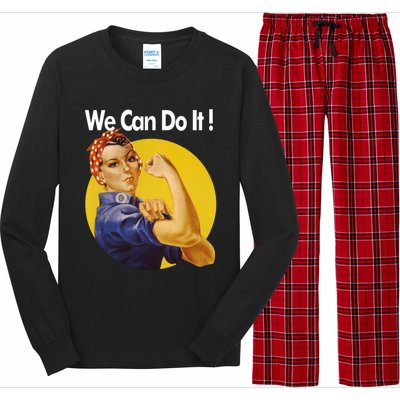 Rosie The Riveter We Can Do It Ww2 Poster Retro Gift Long Sleeve Pajama Set