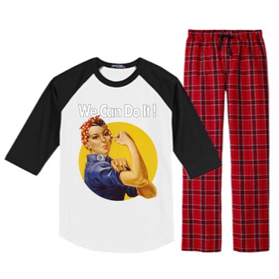 Rosie The Riveter We Can Do It Ww2 Poster Retro Gift Raglan Sleeve Pajama Set