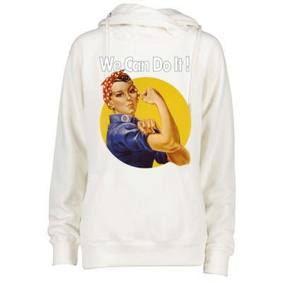 Rosie The Riveter We Can Do It Ww2 Poster Retro Gift Womens Funnel Neck Pullover Hood