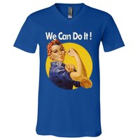 Rosie The Riveter We Can Do It Ww2 Poster Retro Gift V-Neck T-Shirt