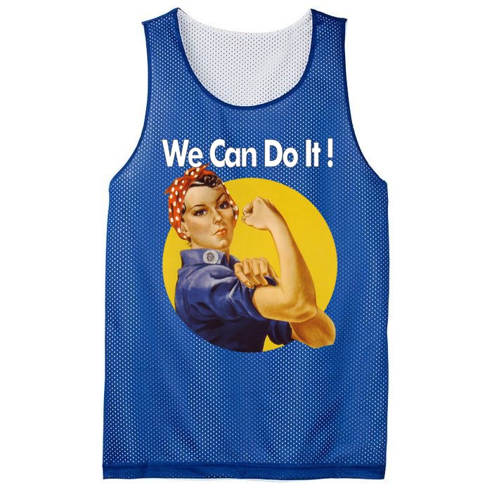 Rosie The Riveter We Can Do It Ww2 Poster Retro Gift Mesh Reversible Basketball Jersey Tank