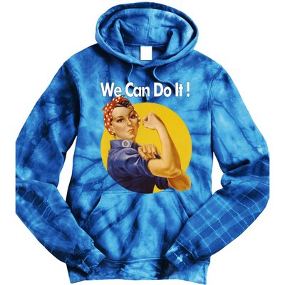 Rosie The Riveter We Can Do It Ww2 Poster Retro Gift Tie Dye Hoodie