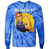 Rosie The Riveter We Can Do It Ww2 Poster Retro Gift Tie-Dye Long Sleeve Shirt