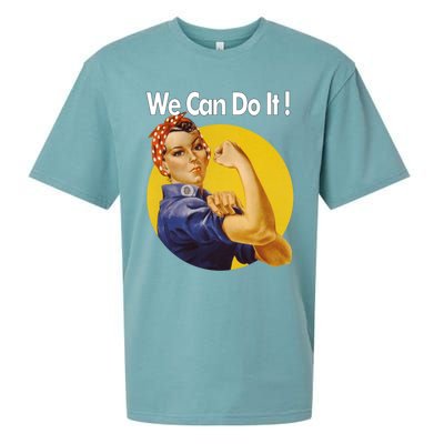 Rosie The Riveter We Can Do It Ww2 Poster Retro Gift Sueded Cloud Jersey T-Shirt