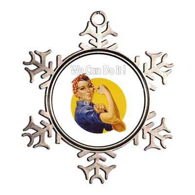 Rosie The Riveter We Can Do It Ww2 Poster Retro Gift Metallic Star Ornament