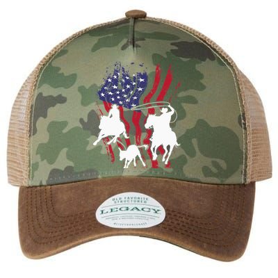 Rodeo Team Roping Horse Riding Equestrian Header Heeler Legacy Tie Dye Trucker Hat