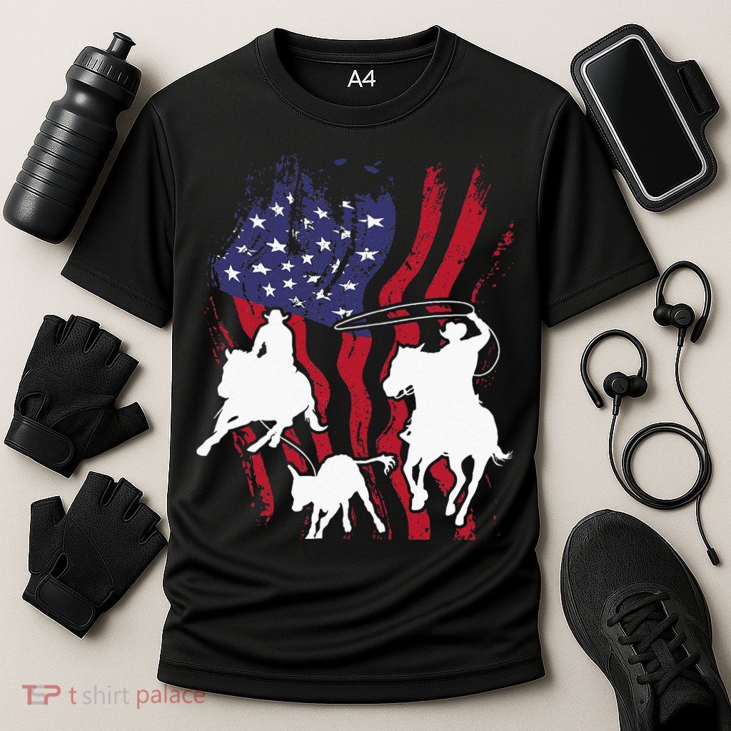 Rodeo Team Roping Horse Riding Equestrian Header Heeler Performance Shirt