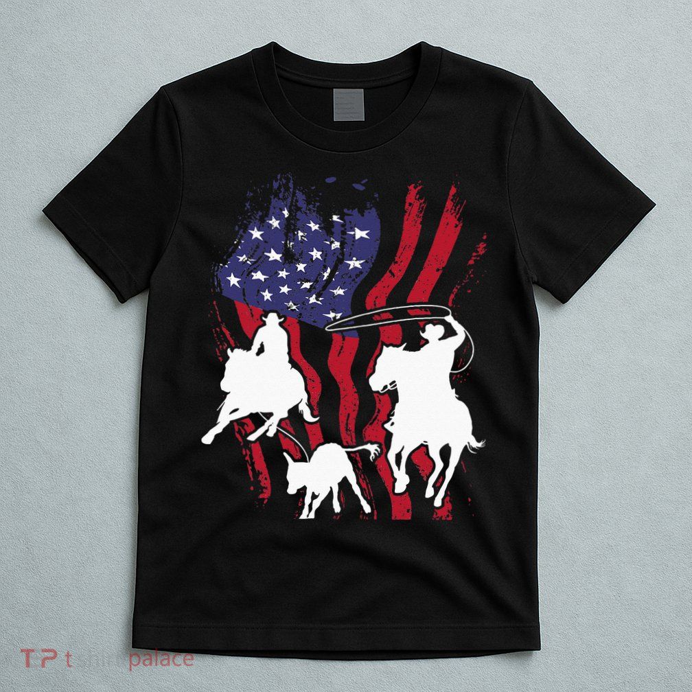 Rodeo Team Roping Horse Riding Equestrian Header Heeler T-Shirt