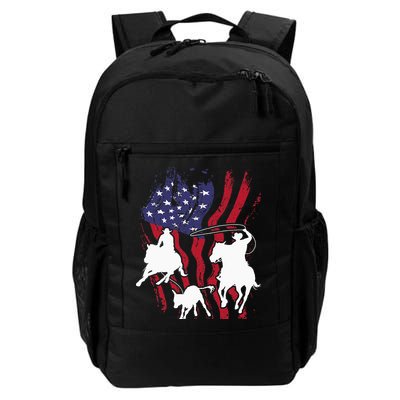 Rodeo Team Roping Horse Riding Equestrian Header Heeler Backpack