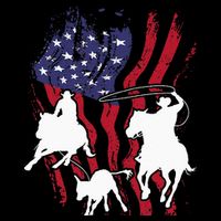 Rodeo Team Roping Horse Riding Equestrian Header Heeler Drawstring Bag