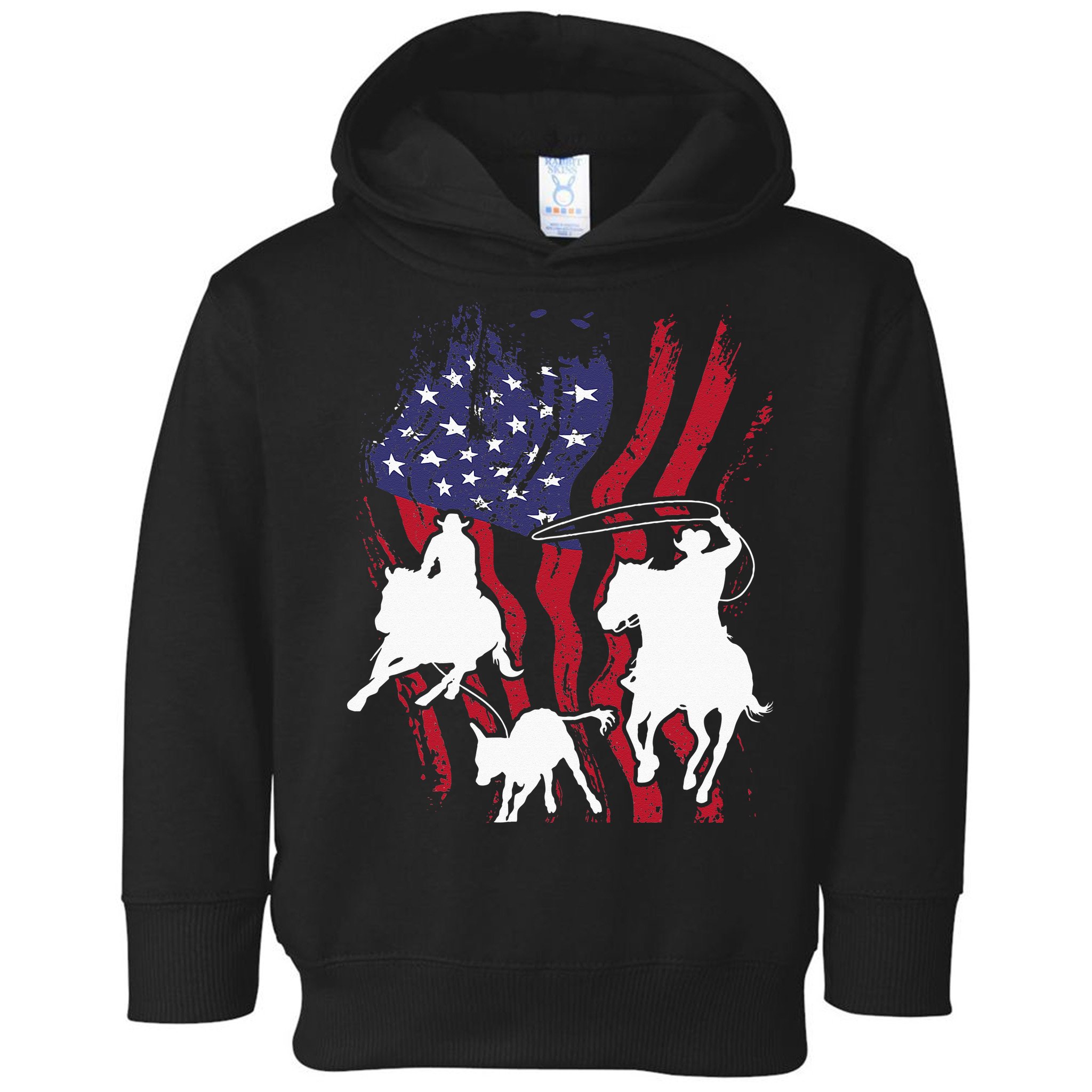 Rodeo Team Roping Horse Riding Equestrian Header Heeler Toddler Hoodie