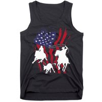Rodeo Team Roping Horse Riding Equestrian Header Heeler Tank Top