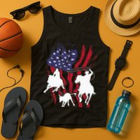 Rodeo Team Roping Horse Riding Equestrian Header Heeler Tank Top