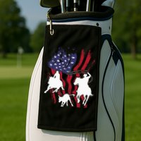 Rodeo Team Roping Horse Riding Equestrian Header Heeler Golf Towel