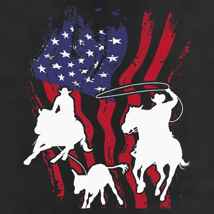 Rodeo Team Roping Horse Riding Equestrian Header Heeler Golf Towel