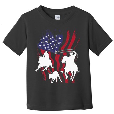 Rodeo Team Roping Horse Riding Equestrian Header Heeler Toddler T-Shirt