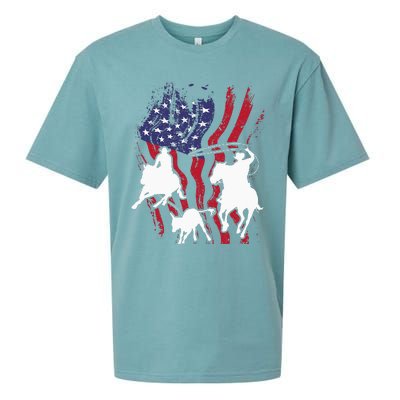 Rodeo Team Roping Horse Riding Equestrian Header Heeler Sueded Cloud Jersey T-Shirt