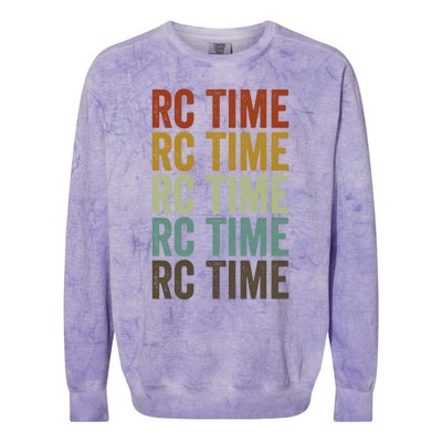 Rc Time Radio Control Cars Rc Cars Lovers Rc Car Racing Gift Colorblast Crewneck Sweatshirt